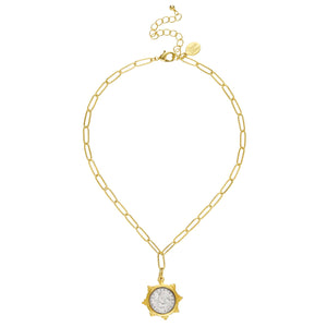 Dove Coin Paperclip Necklace