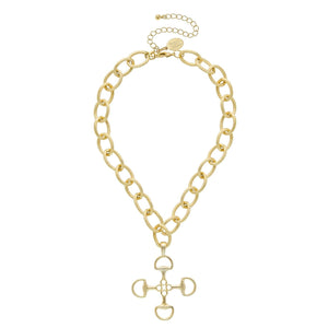 Horse Bit Cross Necklace