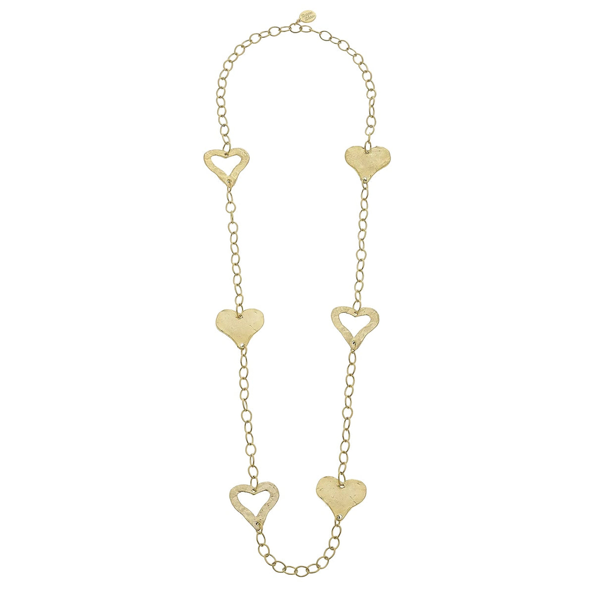 Long Heart Chain Necklace