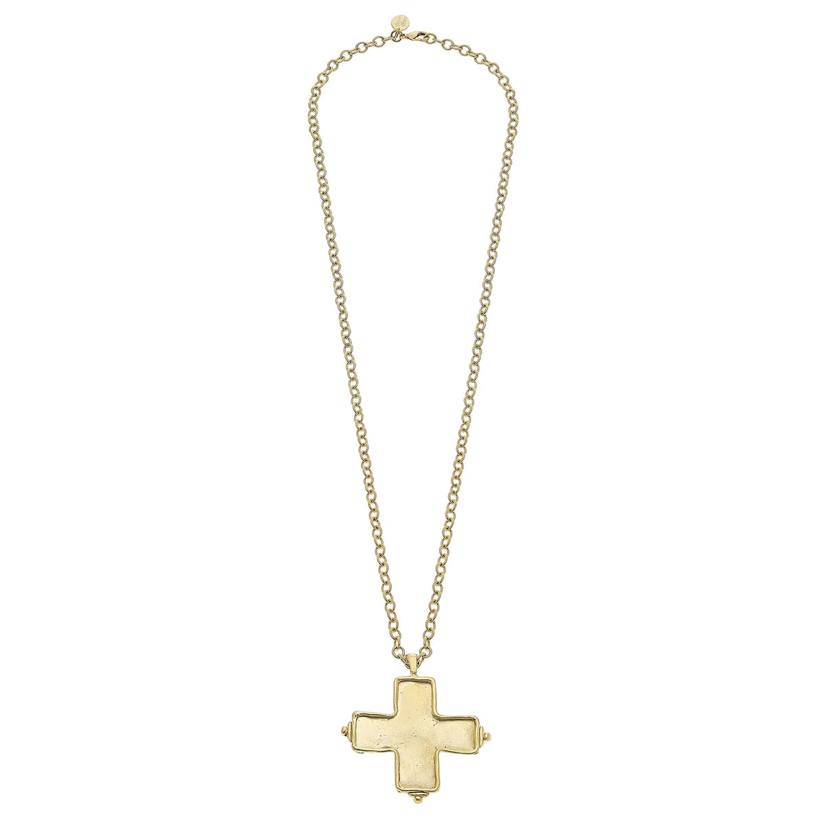 Long Solid Cross Necklace