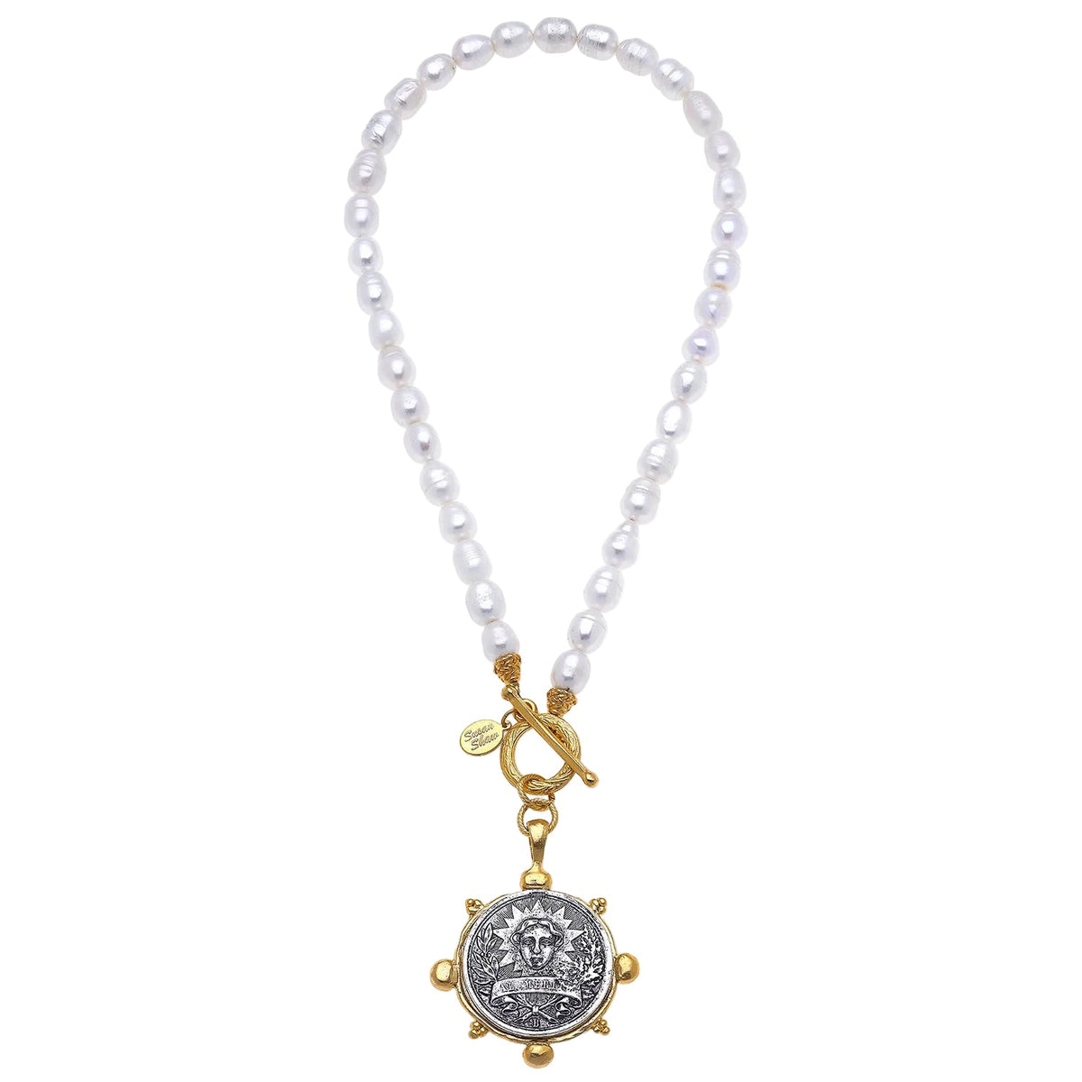 Medal Pendant Toggle Necklace