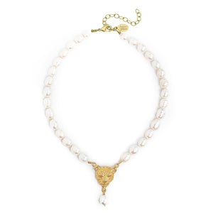 Leopard Drop Pearl Necklace
