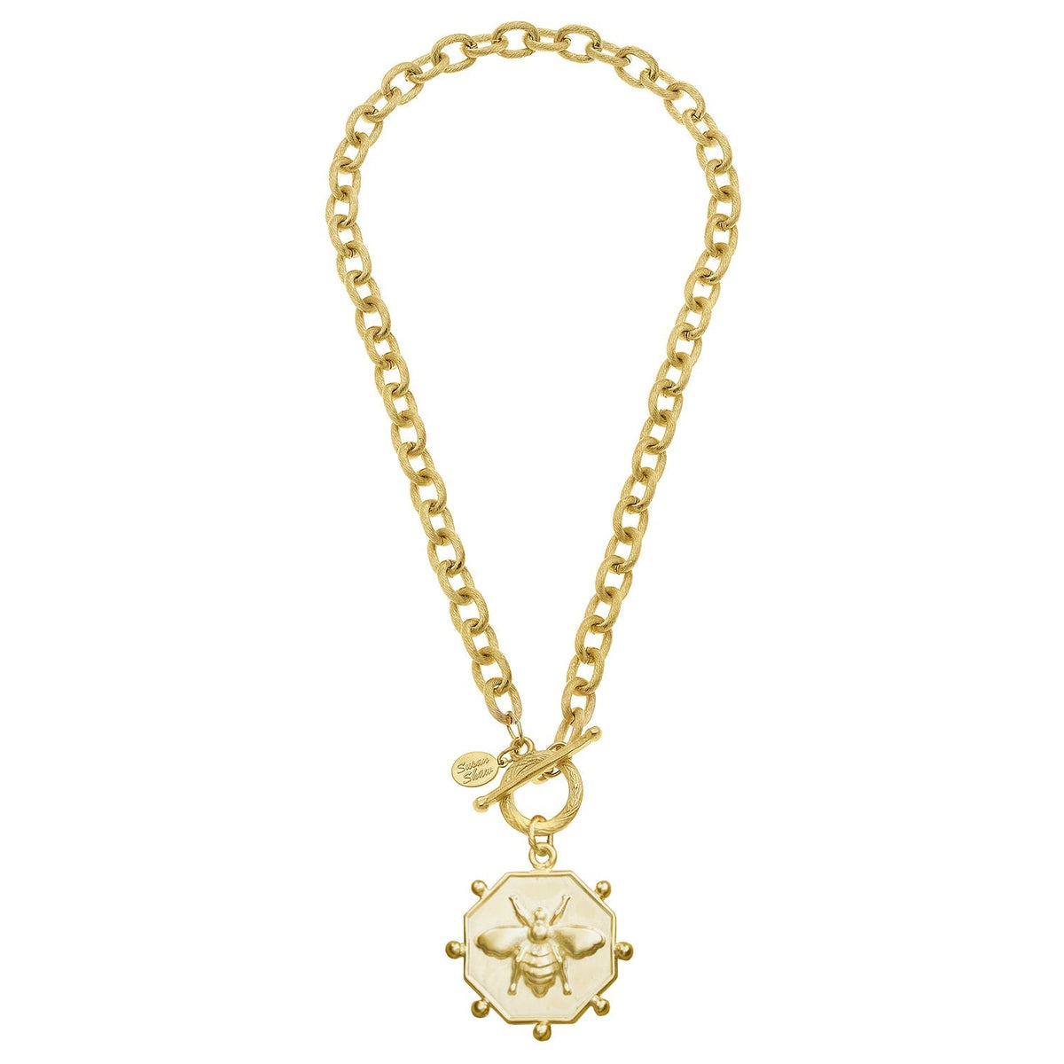 Honeycomb Bee Toggle Necklace