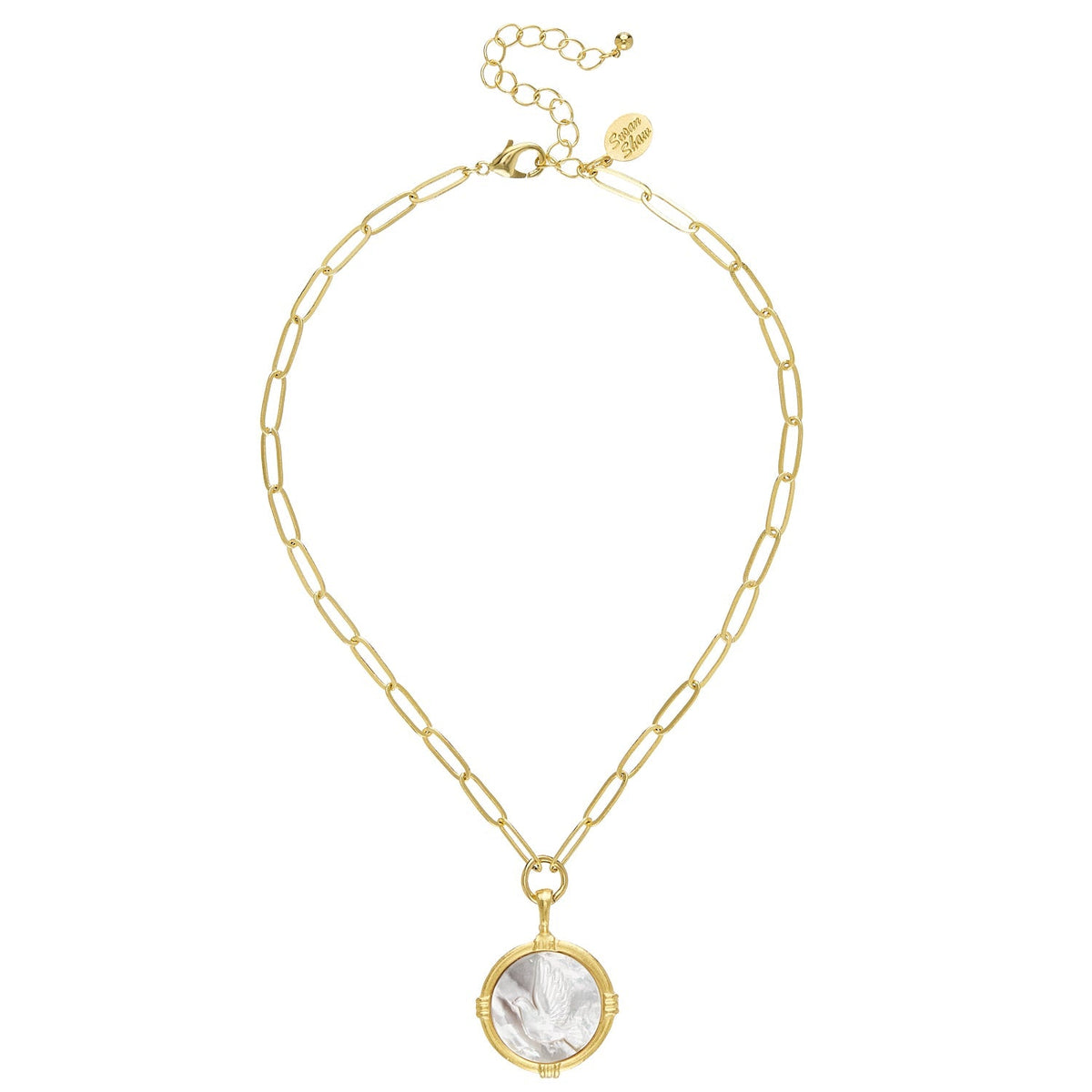 Ida Engraved Dove Necklace