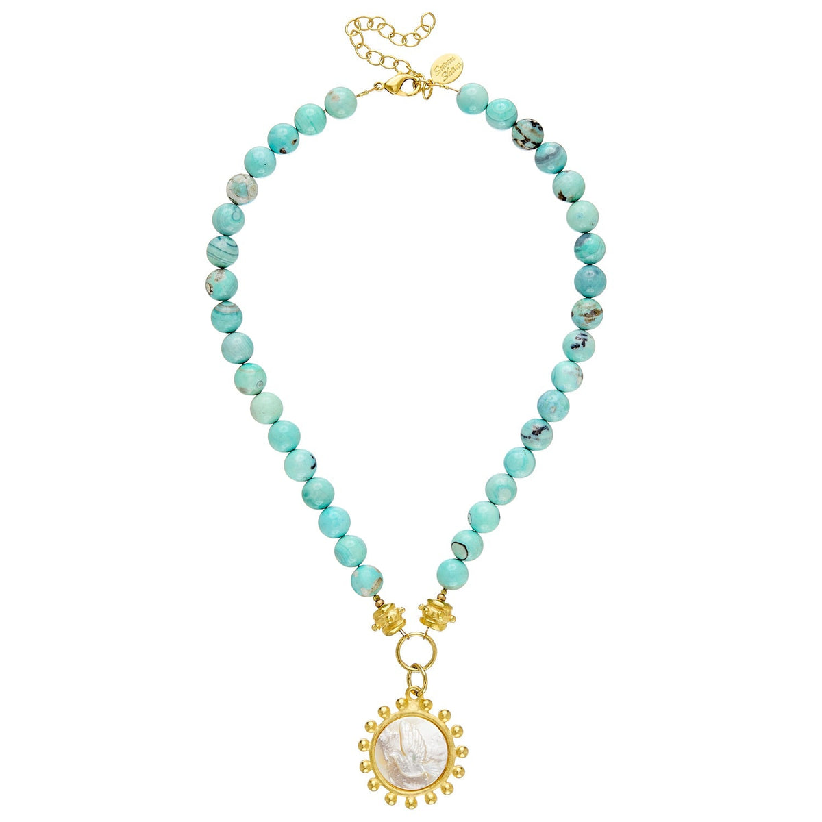 Erin Engraved Dove Agate Necklace