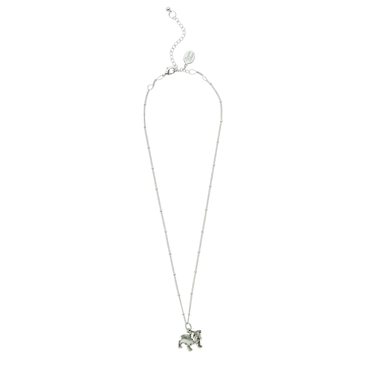 Silver Dainty Bulldog Necklace