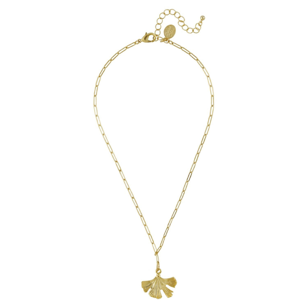 Ginkgo Paperclip Necklace