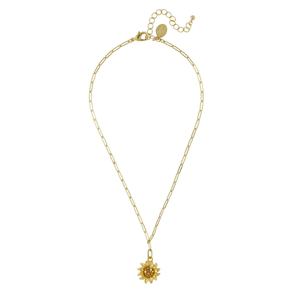 Sunflower Paperclip Necklace