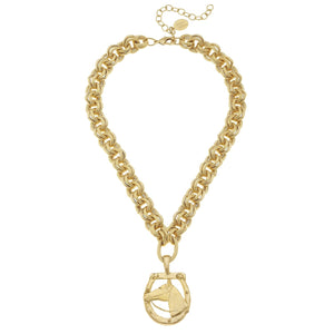 Gold Horseshoe Necklace