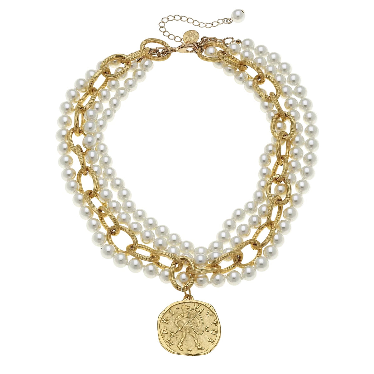 Pearl Coin Multi-Strand Necklace