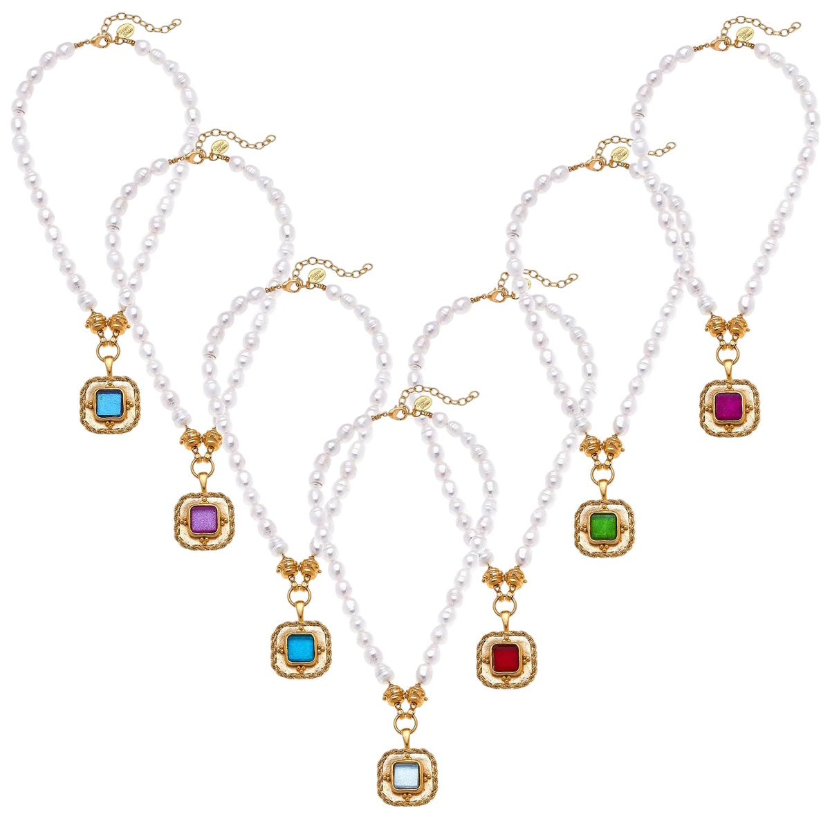 Set of 7 Assorted Madeline Pearl Necklaces