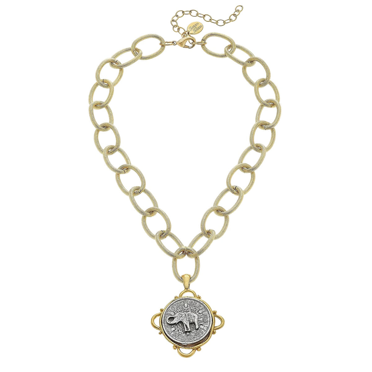 Elephant Coin Necklace