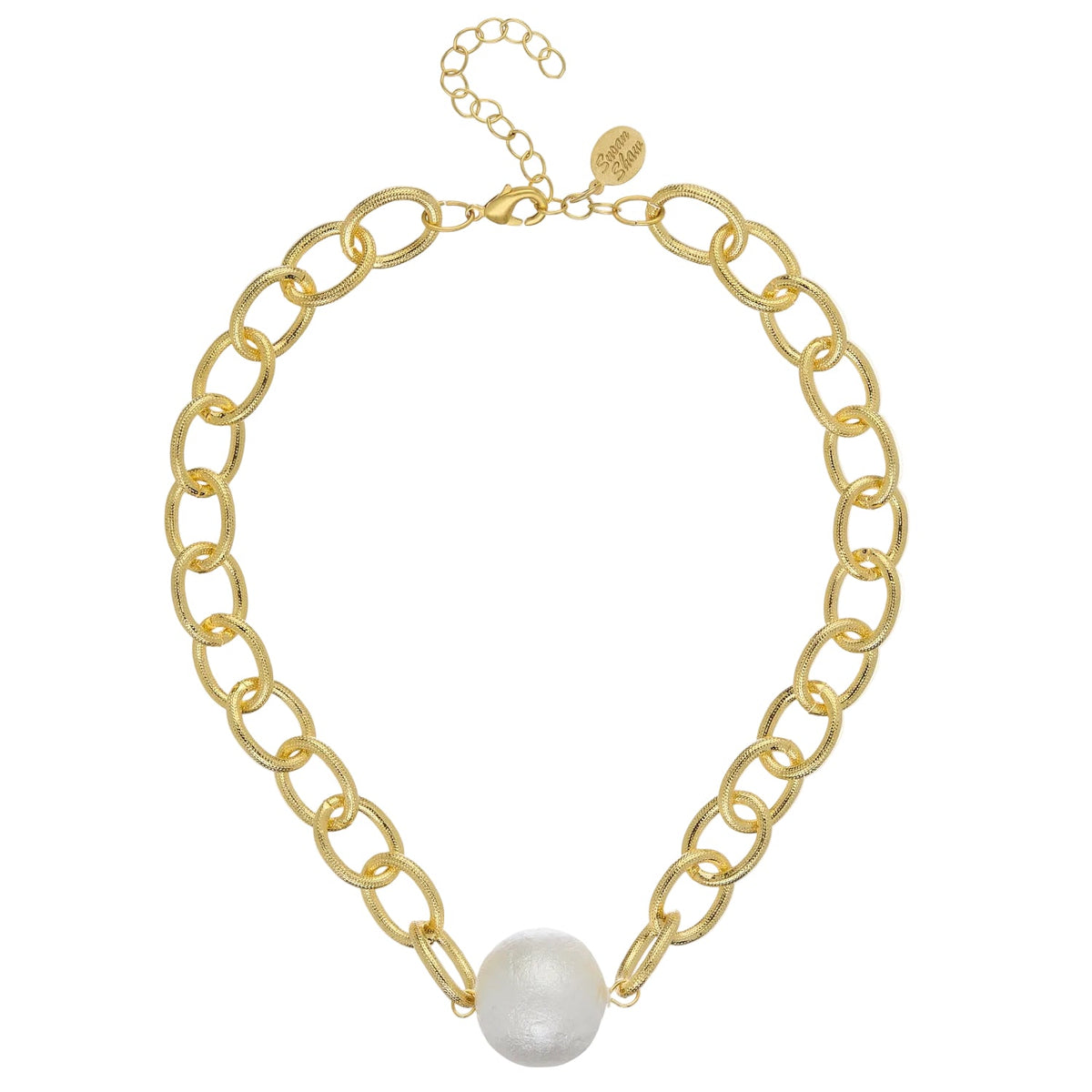 Large Cotton Pearl Chain Necklace