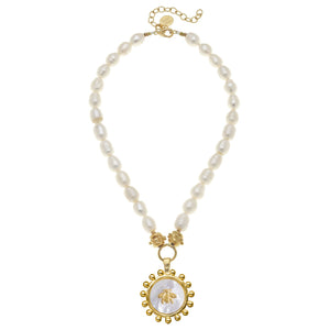 Mother of Pearl Bee Pearl Necklace