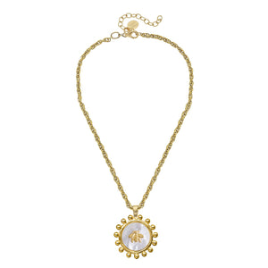 Bee Mother of Pearl Necklace