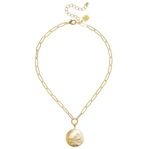 Tobacco Leaf Paperclip Necklace