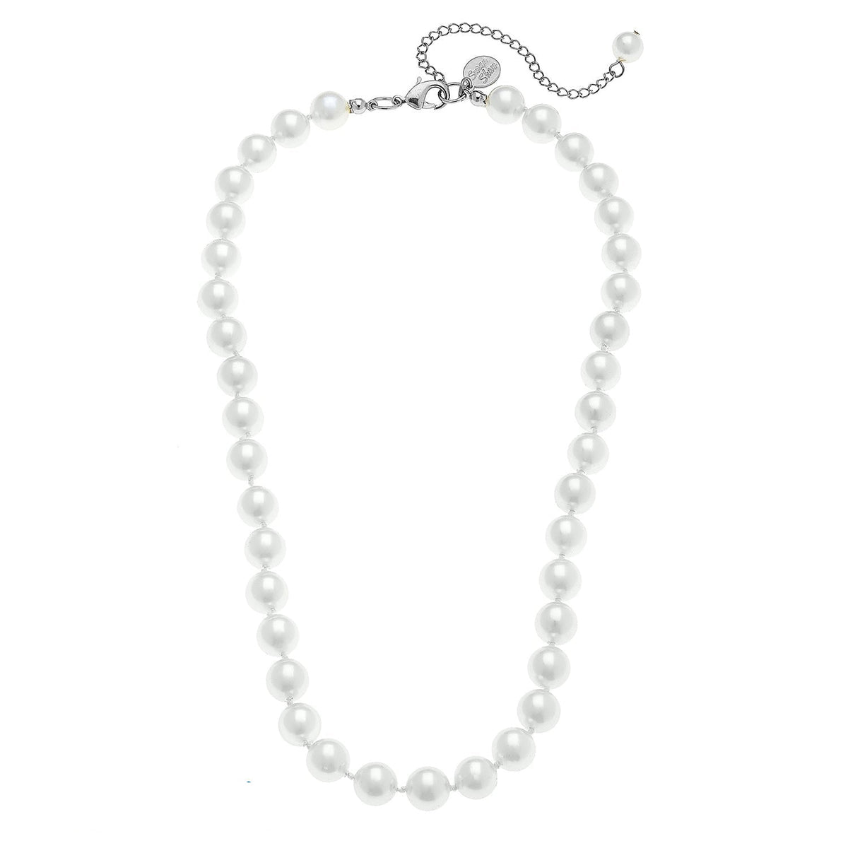 Silver Hand-Knotted Freshwater Pearl Necklace