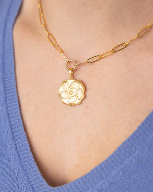 Oyster Plate Paperclip Necklace