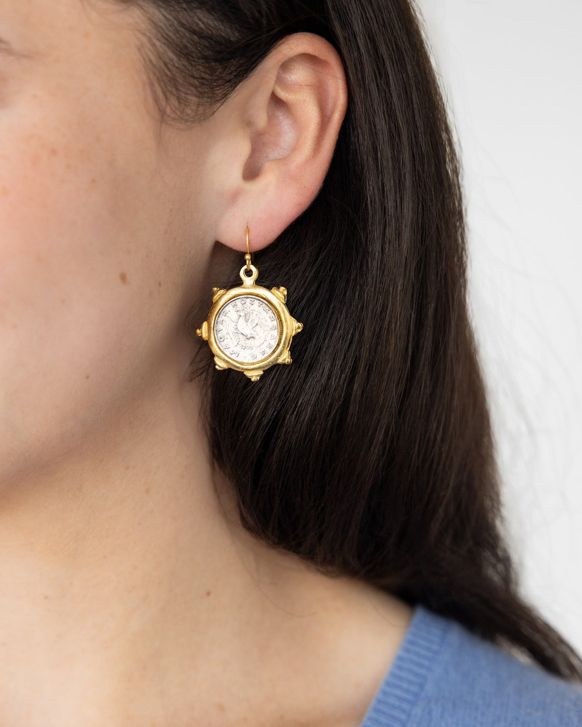 Dove Coin Earrings