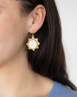 Dove Coin Earrings