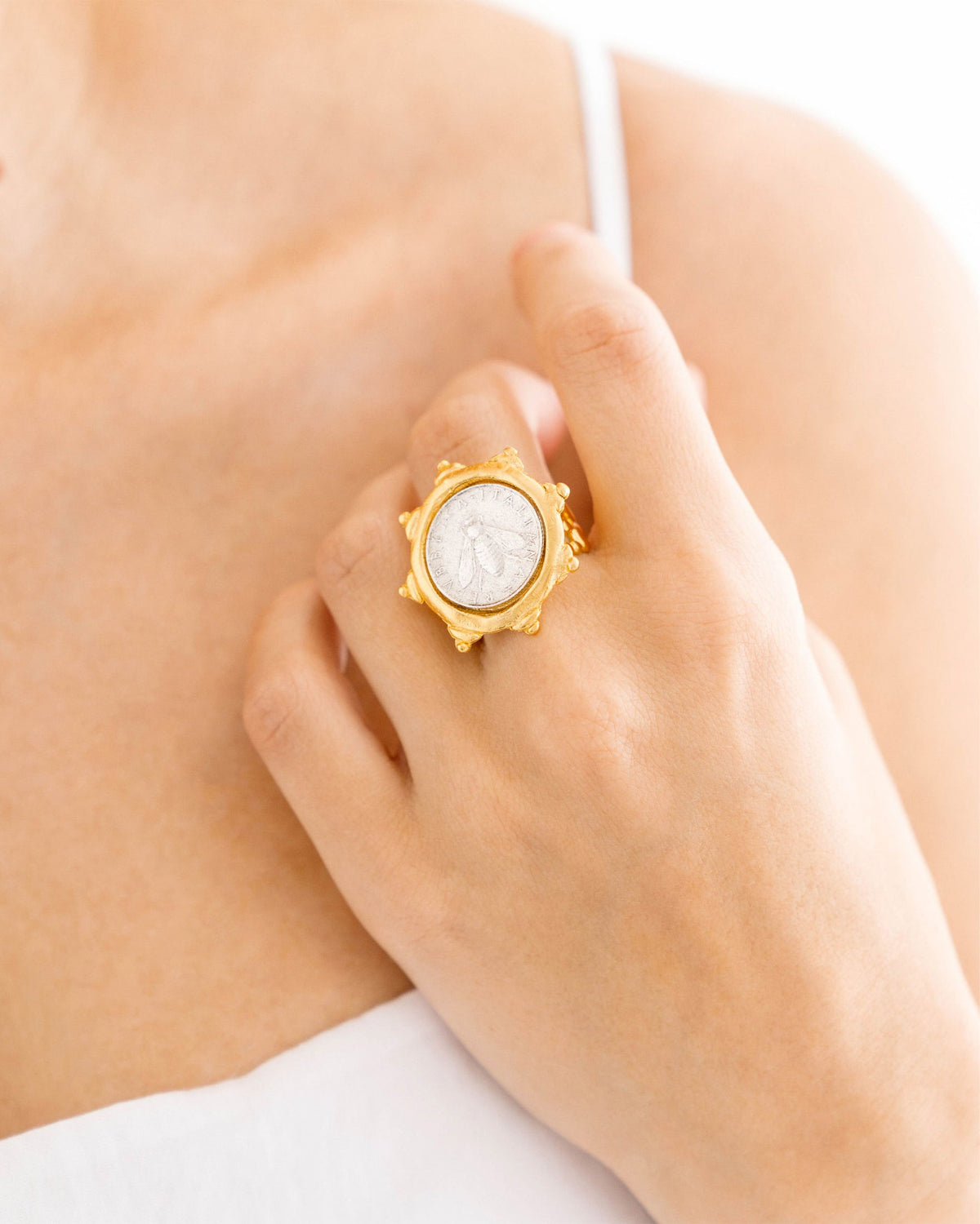 Florence Italian Bee Coin Ring