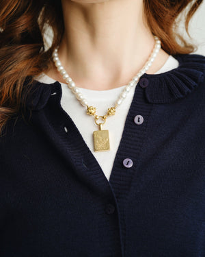 Mahjong Pearl Necklace