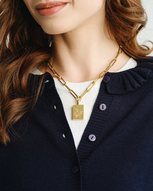 Mahjong Large Paperclip Necklace