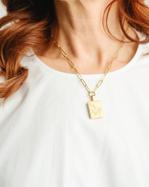 Mahjong Paperclip Necklace