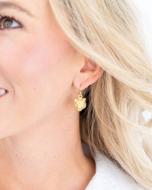 Mini Tiger Head Drop Earrings