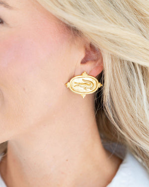 Alligator Intaglio Studs
