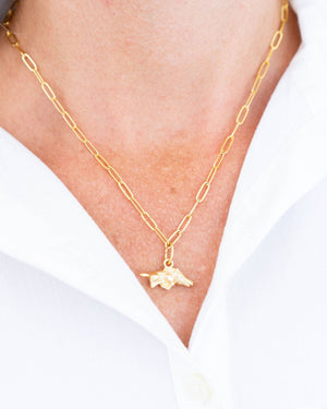Small Wild Boar Paperclip Necklace