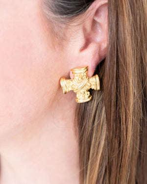 Regal Cross Studs