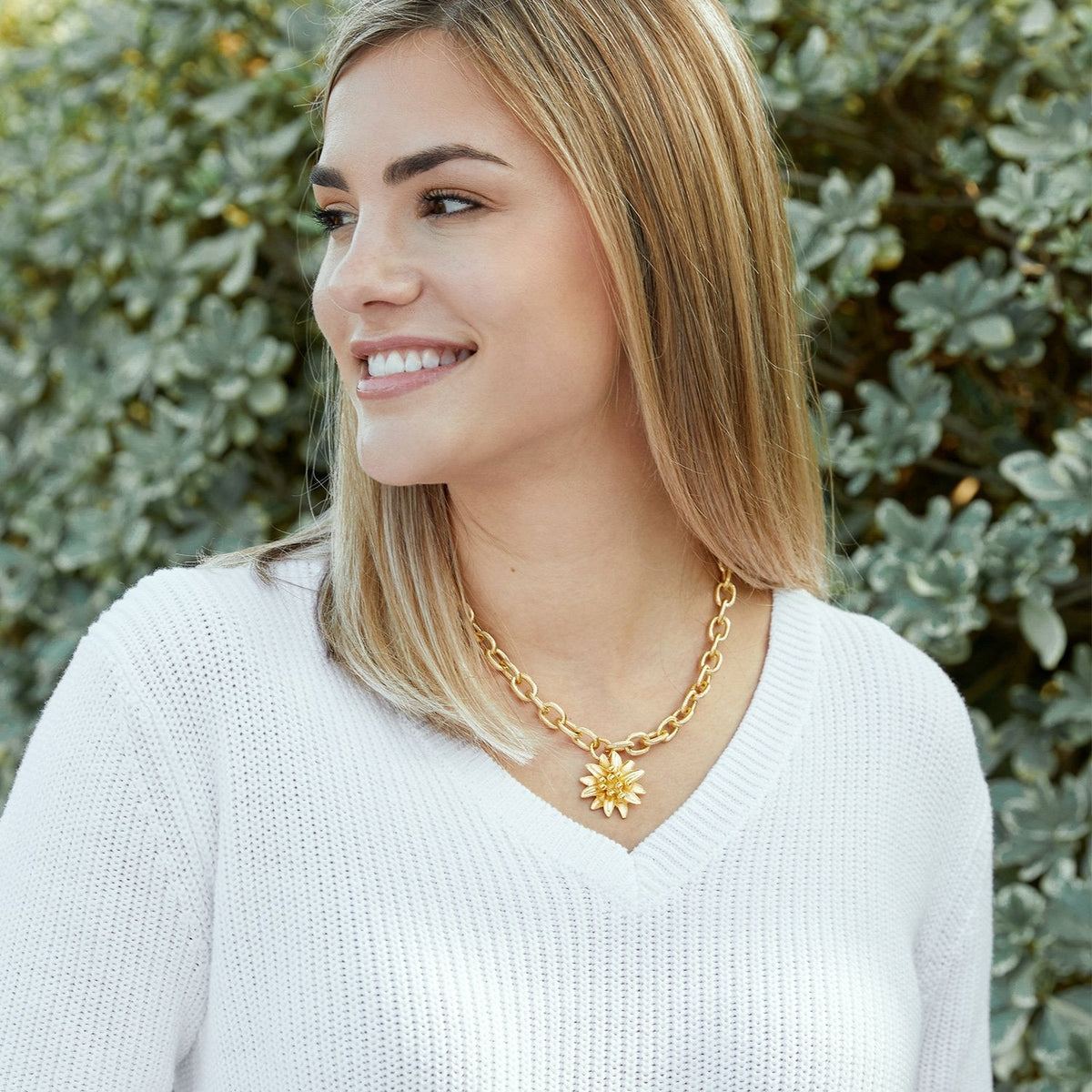 Water Lily Chain Necklace