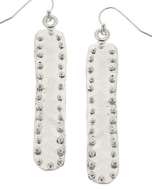 Large Dotted Bar Earrings