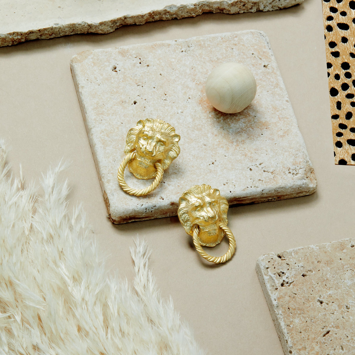 Lion Knocker Earrings