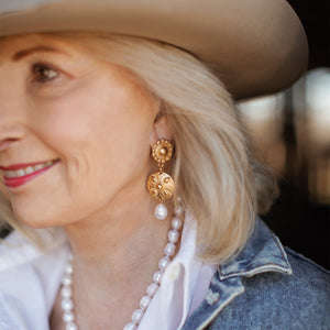 Annie Pearl Tier Earrings