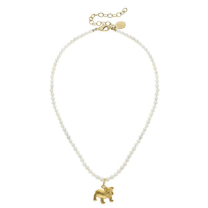 Alys Bulldog Pearl Necklace