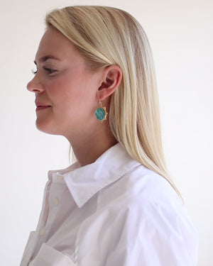 Venetian Glass Fleur-De-Lis Earrings